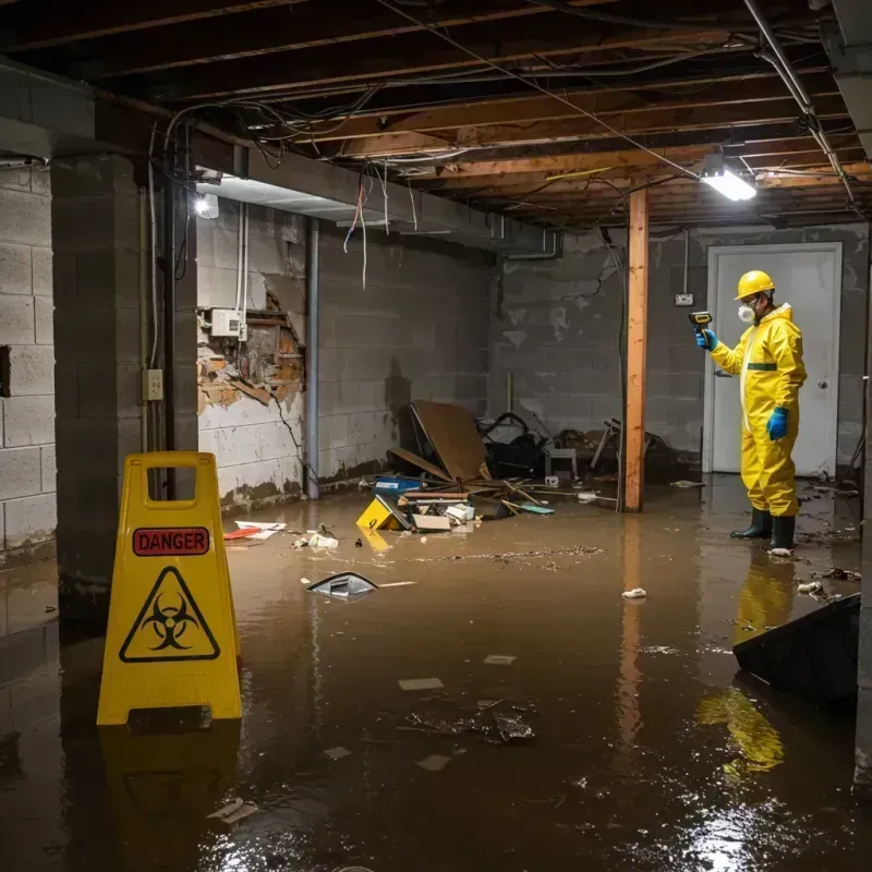 Flooded Basement Electrical Hazard in Jenkins, KY Property